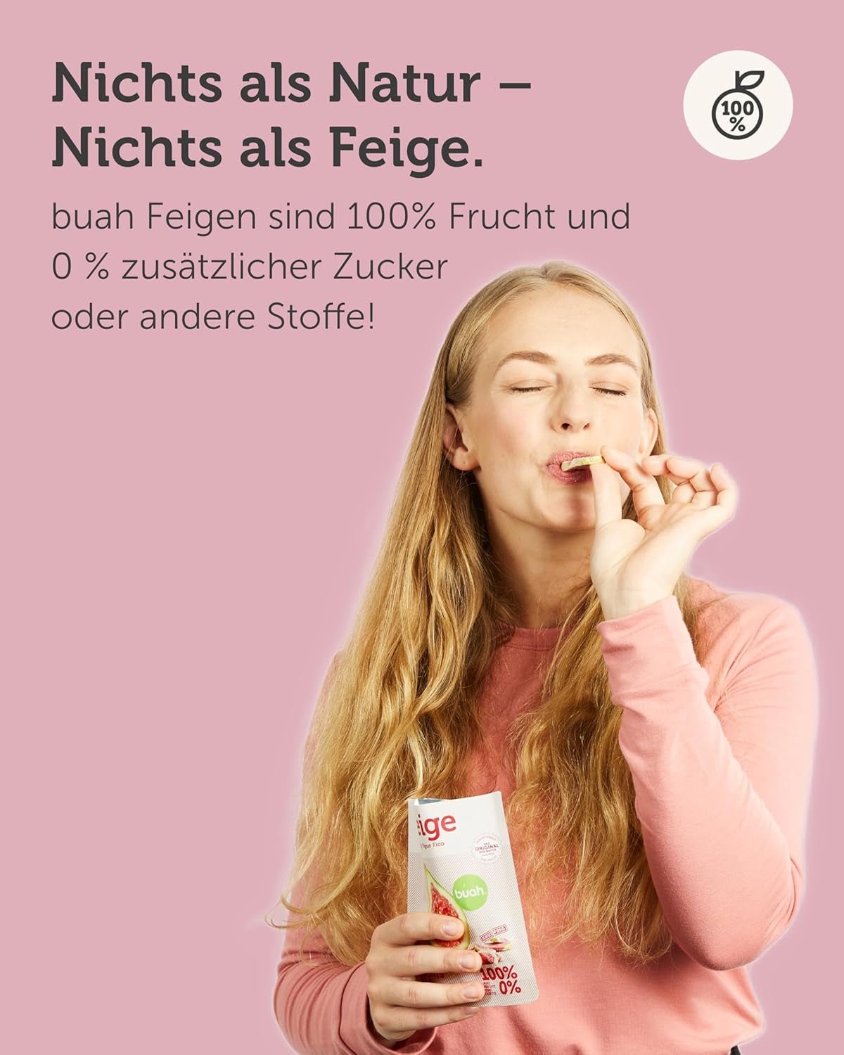 BUAH® Frysetørrede figner | Figenchips Som snack, til müsli og desserter | Ideel erstatning for slik | Vegansk og uden tilsat sukker | 220g Naty Shop dehydrerede produkter
