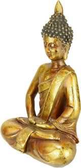 Buddha figur meditere siddende statue figurer skulptur buste statue ornament Buddha figur Feng Shui dekoration haveterrasse balkon dekoration Buddha statue boligtilbehør Buddha skulptur havefigur Statuetter og skulpturer Naty Shop