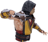 Officielt licenseret Mortal Kombat Scorpion buste, gul, 29,5 cm, statuetter og skulpturer af syntetisk harpiks Naty Shop