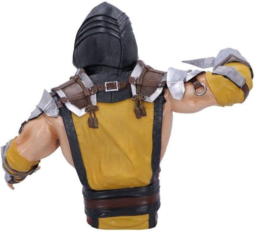 Officielt licenseret Mortal Kombat Scorpion buste, gul, 29,5 cm, statuetter og skulpturer af syntetisk harpiks Naty Shop