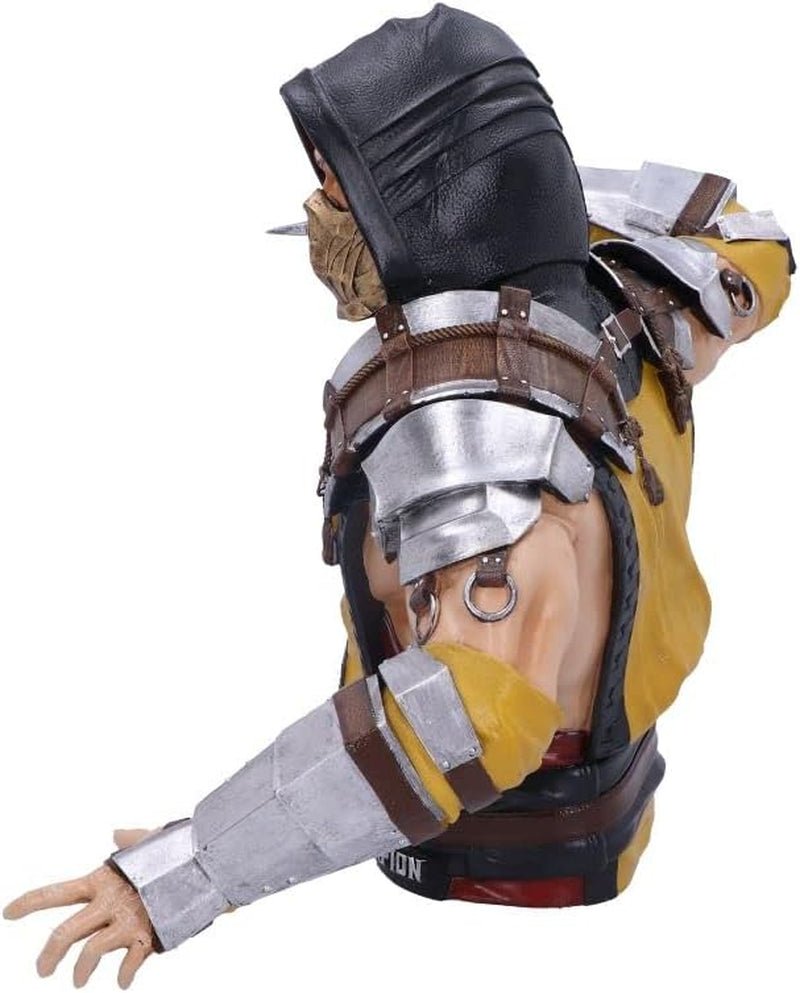 Officielt licenseret Mortal Kombat Scorpion buste, gul, 29,5 cm, statuetter og skulpturer af syntetisk harpiks Naty Shop