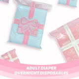 CutiePlusU voksenbleer, tør overflade, maksimal absorptionsevne natten over, engangsble til inkontinens - blå, 2 stk. (medium 71-96 cm)