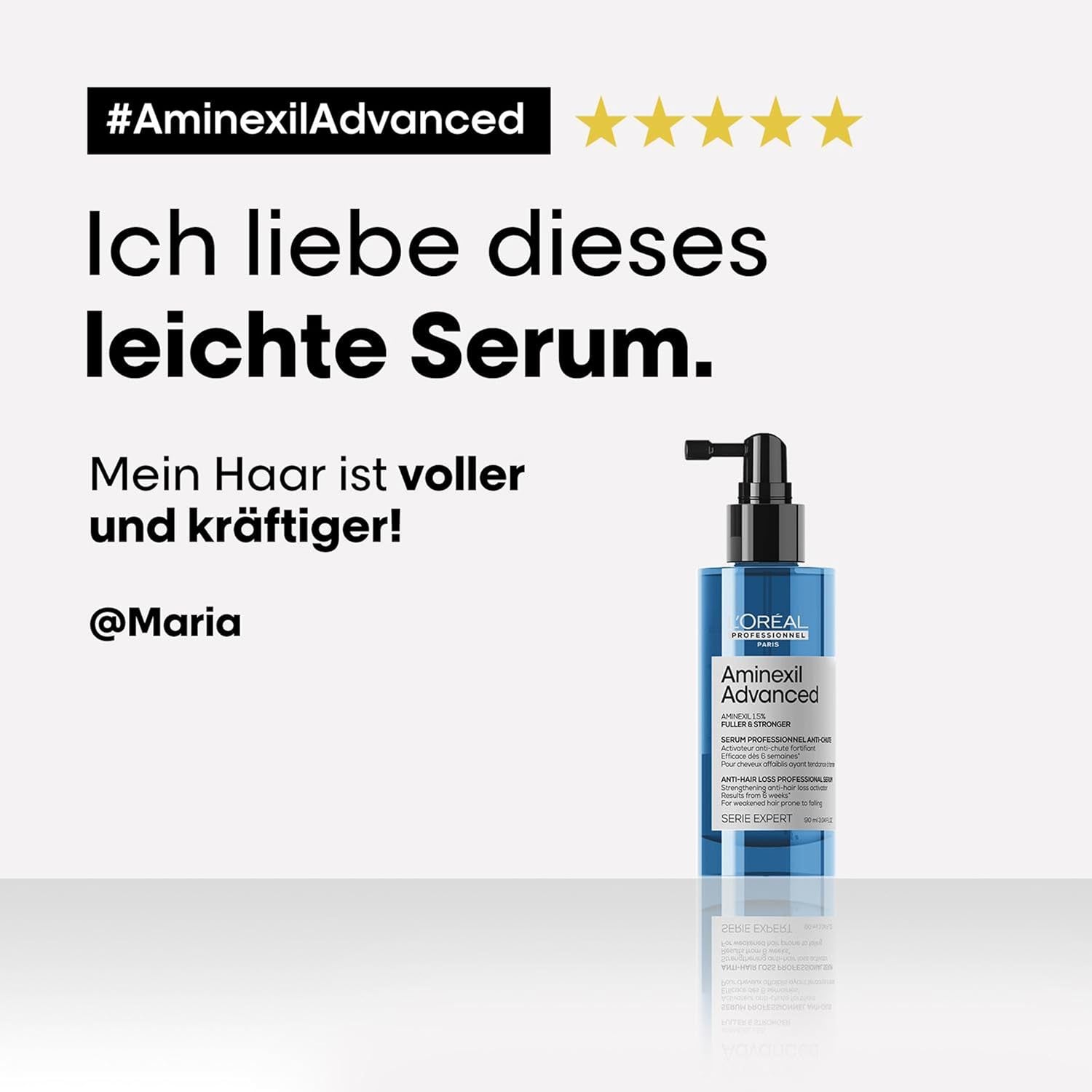 L'Oréal Professionnel Strengthening Serum mod hårtab, For fyldigere og stærkere hår, Aminexil Advanced Anti-Hair Loss Activator Serum, 90 ml Hårpleje Naty Shop