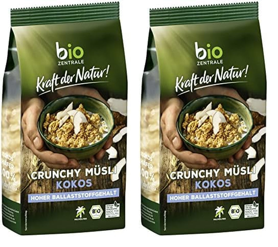 Sprød müsli med bær Biozentrale | 375 g økologisk müsli | Ideel til morgenmad og din kop takeaway müsli | Et alternativ til müslibarer