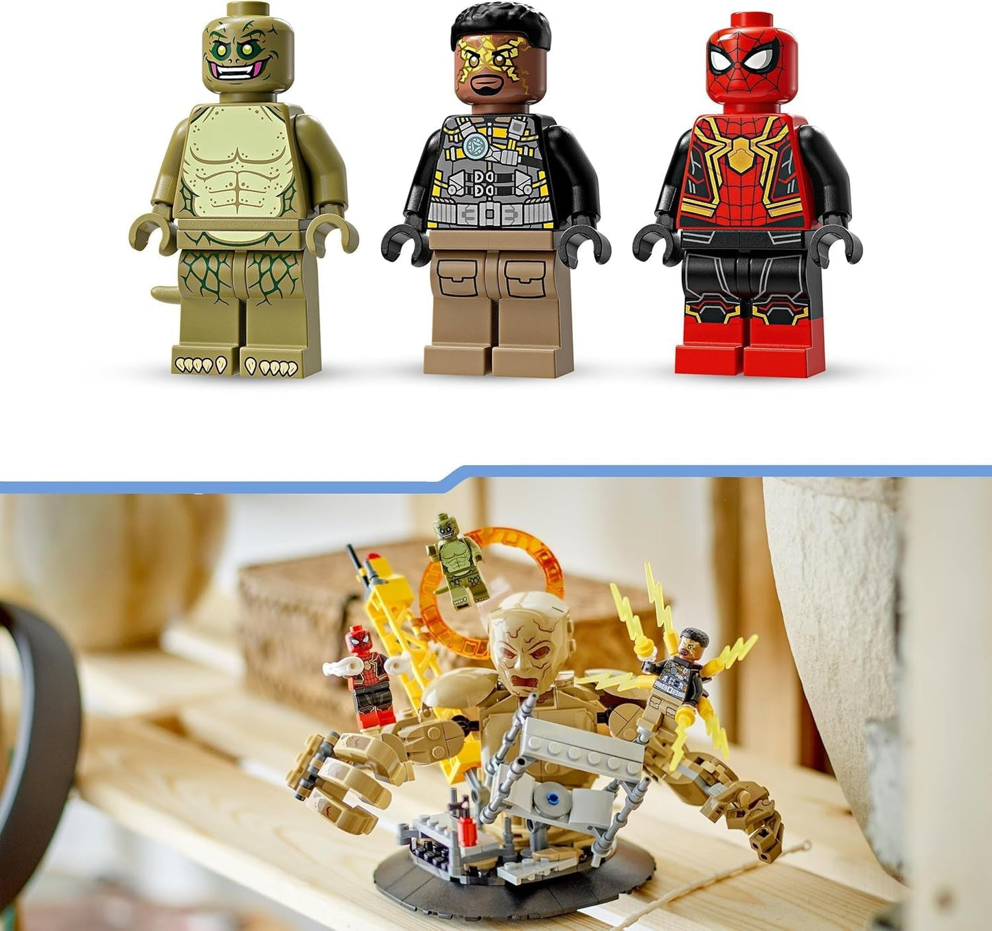 LEGO Marvel Spider-Man vs. Sandman: Showdown Superheltelegetøj med figurer inklusive firben og elektrorollespil Byggelegetøj Gave til actionentusiast drenge og piger 76280 Byggesæt Besuche den LEGO-Store