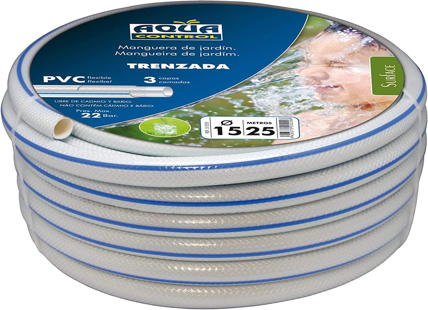 51525 – Haveslange, 15 x 25 m, hvid