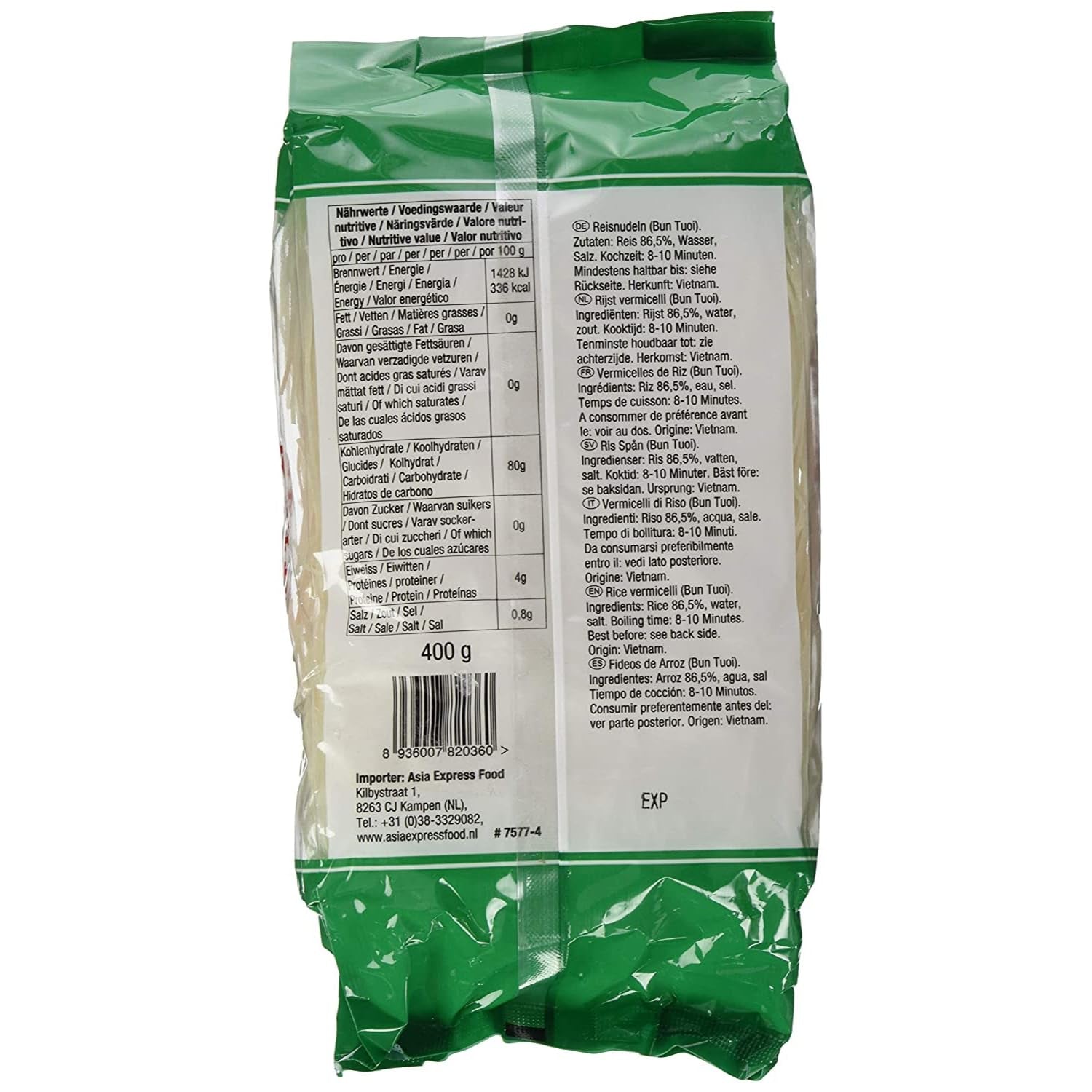 BAMBUTRÆ - Frisk ris vermicelli - 1 x 400g