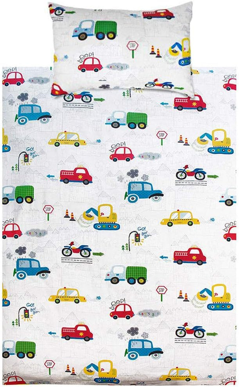 Sengetøj til børn drenge med forskellige designs, 100% bomuld Sengetøj - børn Naty Shop Auto 100 X 135 cm
