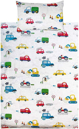 Sengetøj til børn drenge med forskellige designs, 100% bomuld Sengetøj - børn Naty Shop Auto 100 X 135 cm
