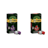Jacobs Kapseln Lungo Intenso, Intensität 8 & Kapseln Lungo Classico, Intensität 6, 100 Nespresso®*-kompatibel Kaffeekapsel, 10er Pack, 10 x 10 Getränke