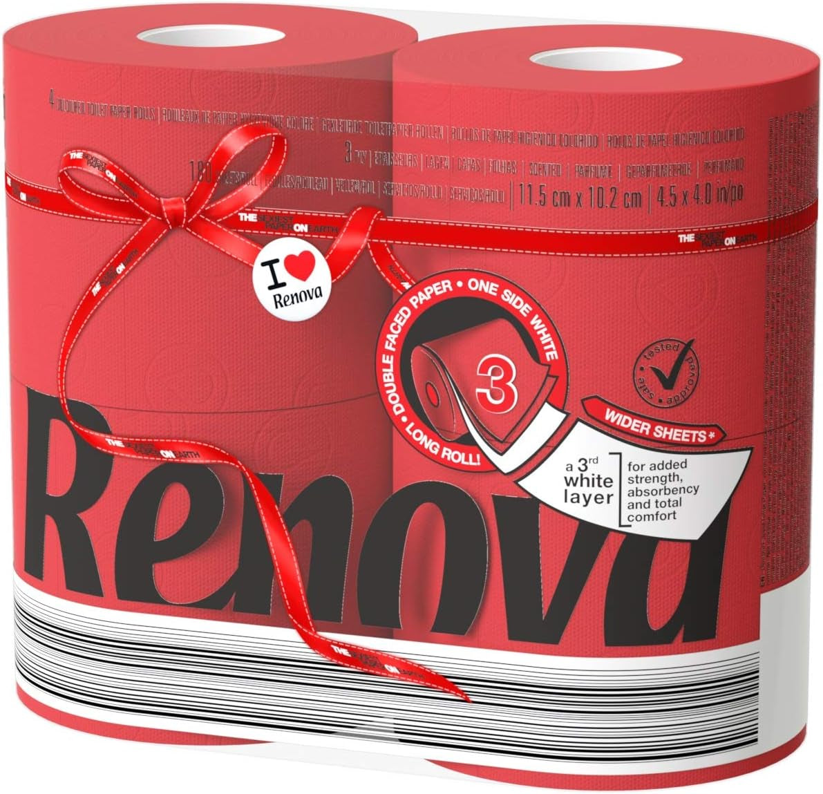 Renova toiletpapir, grønt, 4 ruller