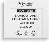 De frække Panda Bamboo Cocktailservietter | hvide servietter 100 stk papirservietter