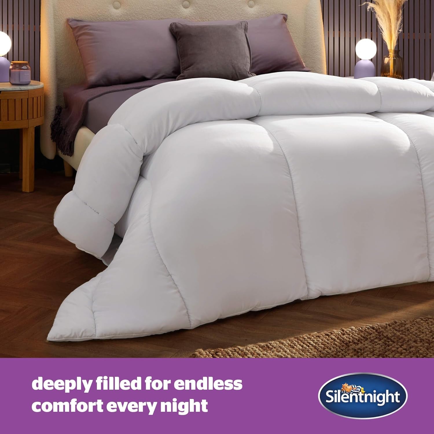 Silentnight Deep Sleep quilt, hvid, mikrofiber, hvid, enkeltseng Dyner og dyner Naty Shop