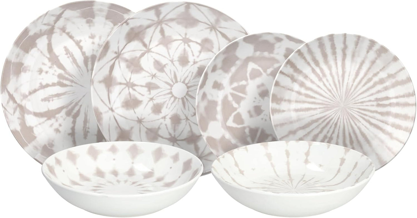 Mallorca, servicesæt til 6 personer, 18 dele, porcelæn, beige
