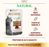 almo nature HFC Natural - Vådfoder til katte - med kylling - Menneskelig kvalitet, Glutenfri, Monoprotein - 55g, pakke med 6