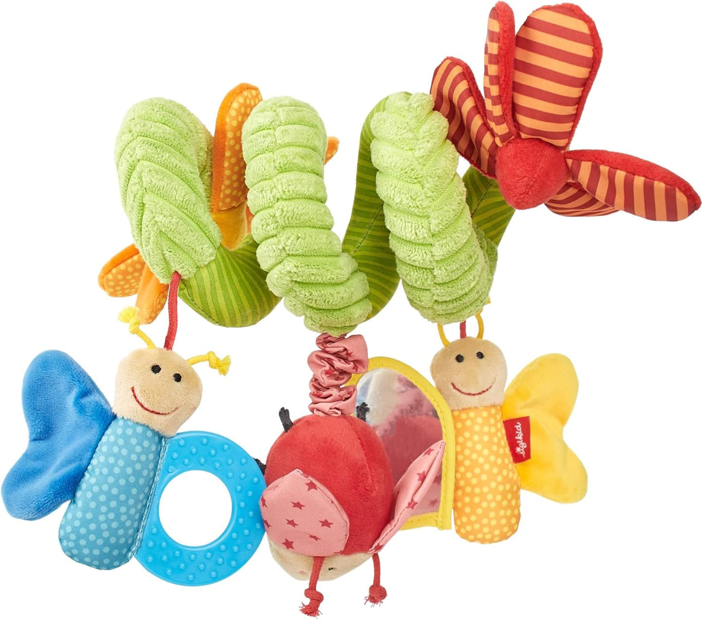 SIGIKID 42249 Aktiv spiralsommerfugl Baby Activity On Tour pigelegetøj til børn anbefales fra fødslen Multicolor Legetøj Bebe Naty Shop Anbefalet fra fødslen Multicolor