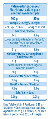 frankonia CHOKOLADE Sødmælkschokolade uden laktose og gluten, 100 g
