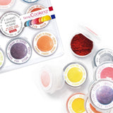 Scrapcooking - Sæt med 9 pulveriserede madfarver - Blå, Gul, Pink, Lilla, Orange, Limegrøn, Rød, Pulverpink, Sort - Spiseligt farvepulver til kager, muffins, macarons - 4270