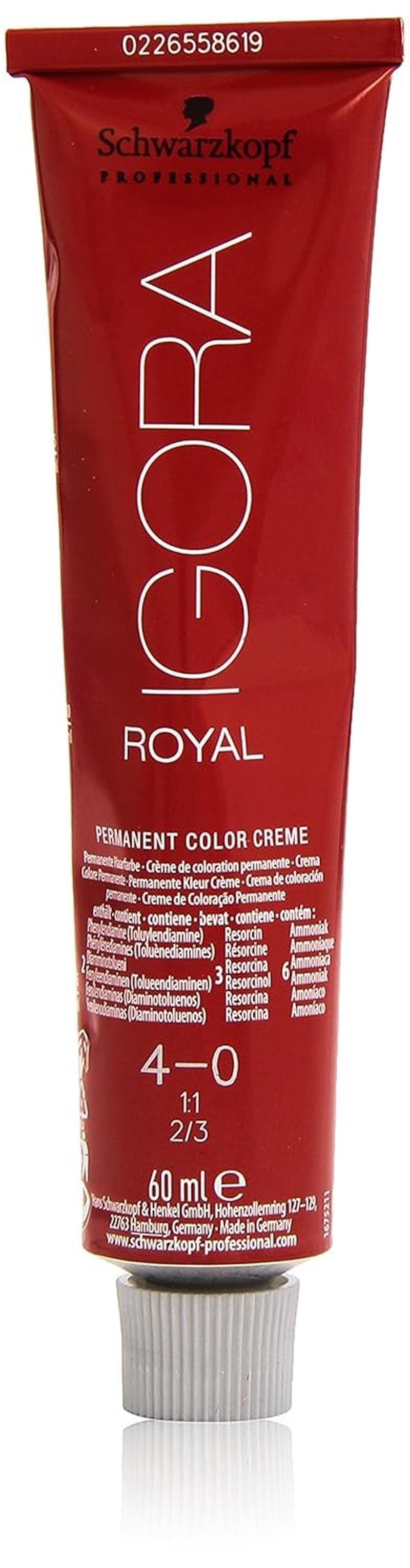 Schwarzkopf IGORA Royal Premium Hårfarve 4-0 medium brun, 1 pakke (1 x 60 g) Hårfarve Naty Shop Standard titel