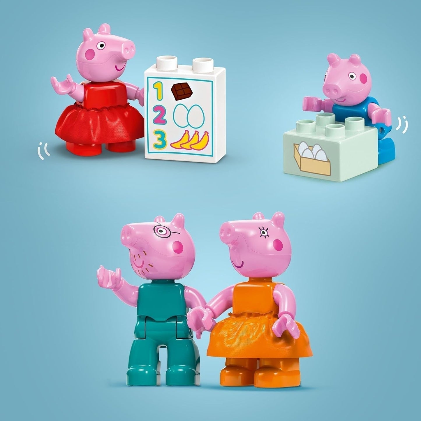 LEGO DUPLO 10434 Peppas supermarked: kreativt pædagogisk legetøj og legesæt, gave til drenge og piger fra 2 år, fremmer fingerfærdighed Byggesæt Besuche den LEGO-Store