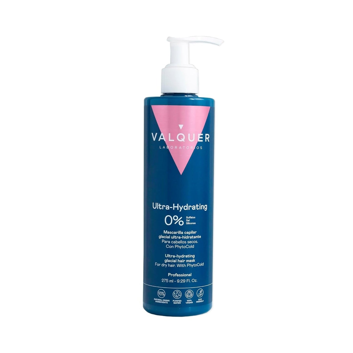 Valquer Profesional Ice Hair Mask - Ultra-fugtgivende hårmaske uden sulfater, salte og silikoner Naty Shop Hair Mask 300 Ml (1 pakke)