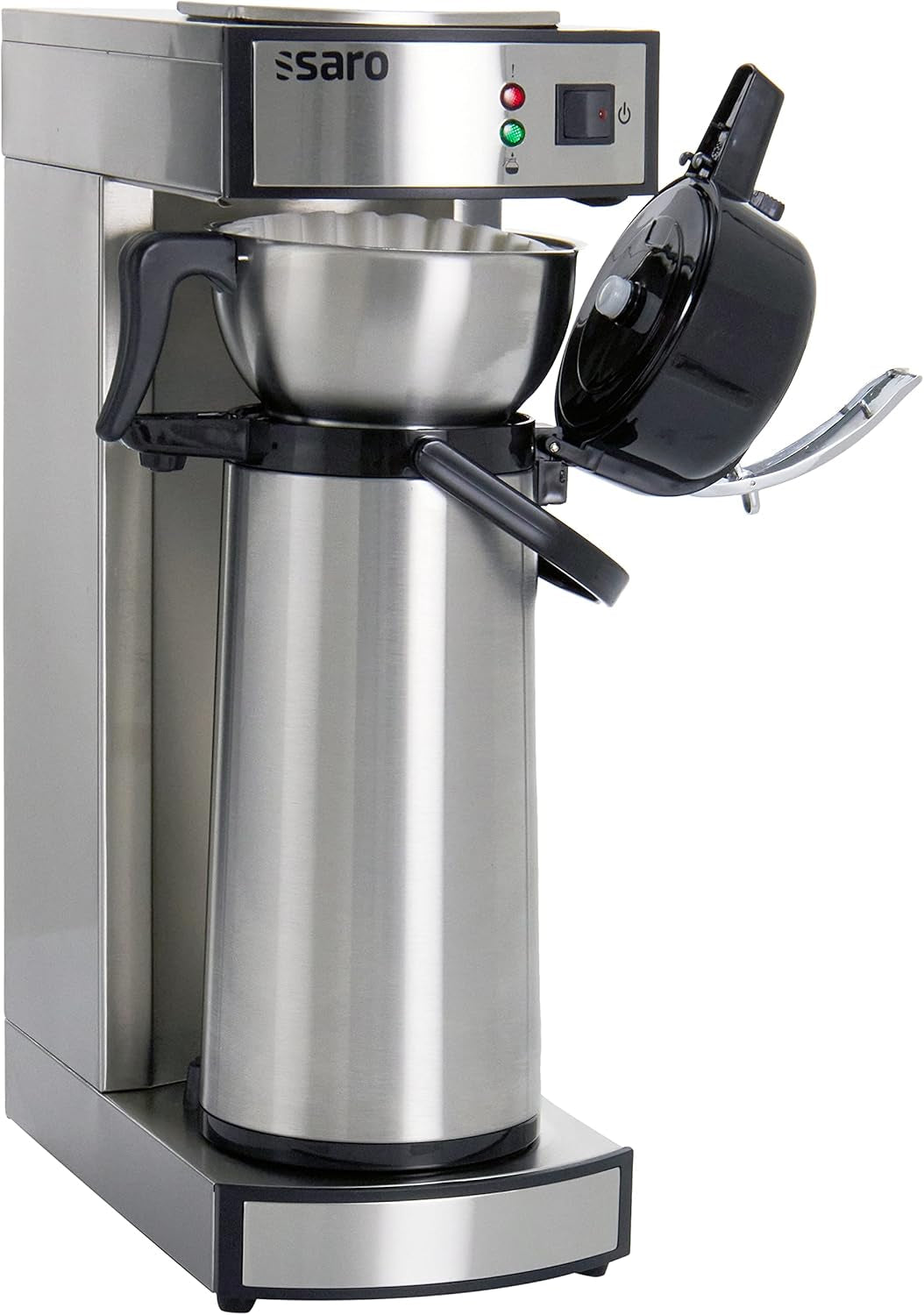 Saro espressomaskine inkl. karaffel med isoleret rustfri stålpumpe – 2,2 l – tilberedningstid ca. 5–6 min – beskyttelse ved kørsel uden vand – 2.069 kW – model THERMO 24
