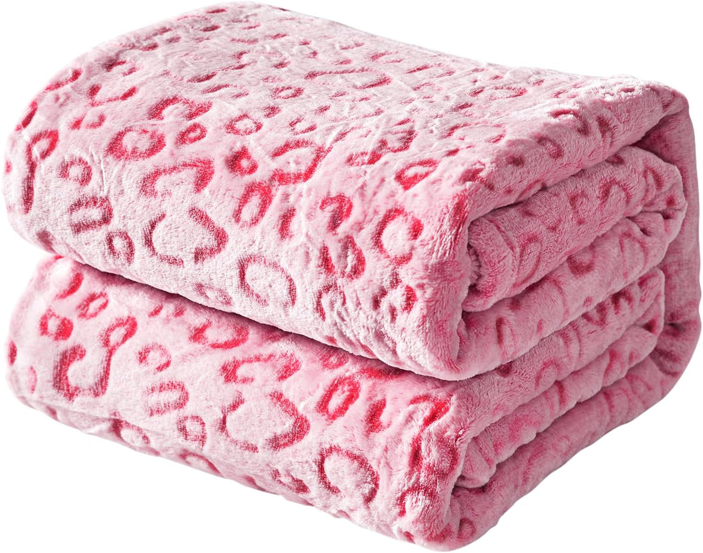 FY FIBER HOUSE flannel fleecekast, mikrofibertæppe med 3D gepard print, 228 X 274 cm, lilla Dyner og dyner Naty Shop Pink 50 "X60"