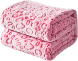 FY FIBER HOUSE flannel fleecekast, mikrofibertæppe med 3D gepard print, 228 X 274 cm, lilla Dyner og dyner Naty Shop Pink 50 "X60"