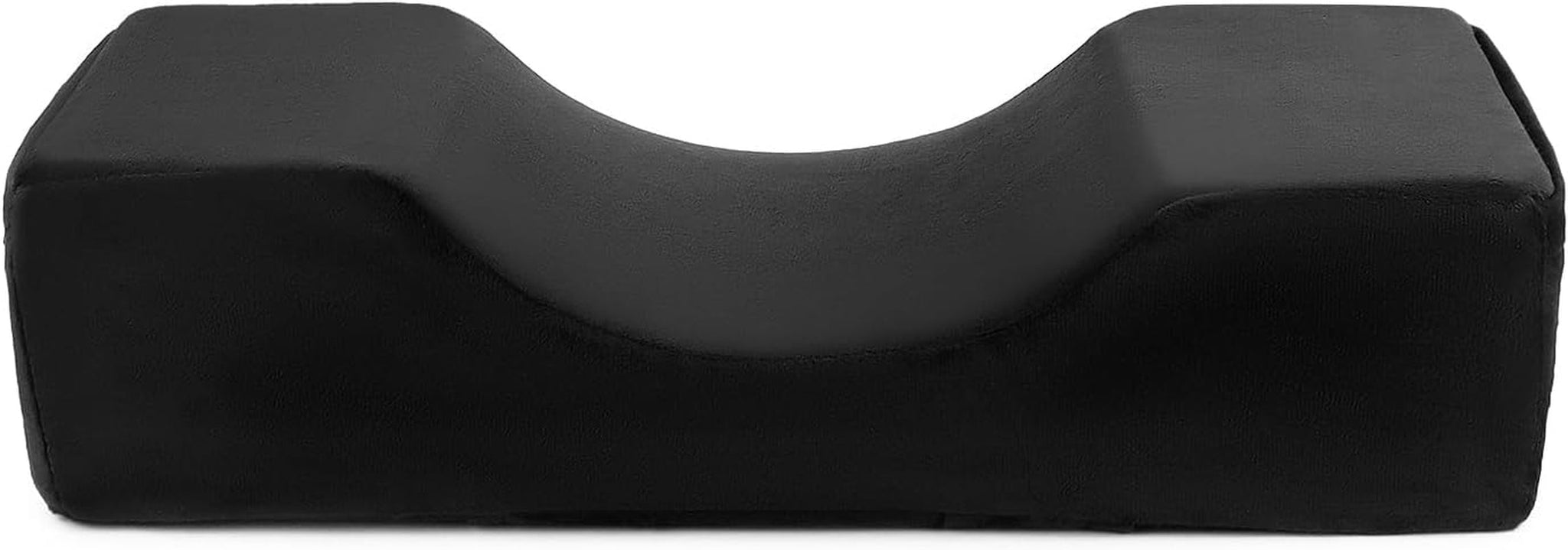 QWORK® Wimpernkissen, U-Förmiges Beauty Makeup Kissen, Ergonomisches Wimpernkissen Für Verlängerungen, Memory Foam Wimpernkissen Für Den Heimgebrauch Im Schönheitssalon (Schwarz) Cervical Ortopædiske Puder Naty Shop Standardtitel