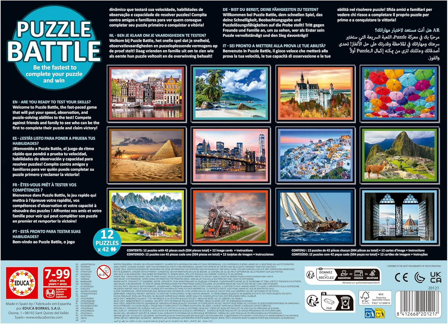 Educa - Puslespil Battlescapes. En autentisk kamp mellem brikkerne | Vær den første til at fuldføre puslespillet for at blive vinderen. Fra 7 år (20121) Puzzle Naty Shop