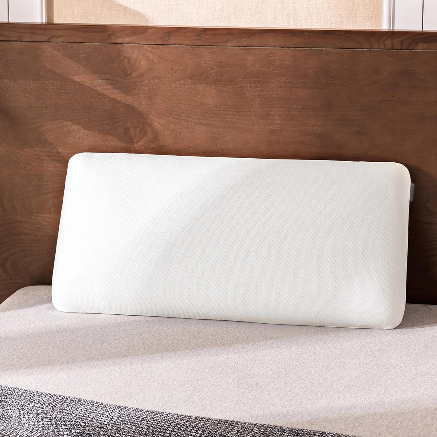 EGO HOME Pude Memory Foam Blød Ergonomisk Pude Til Ryg Sleeper Side Sleeper Nakkestøttepude med åndbart og vaskbart betræk, Oeko-Tex Certified, Nakkepude 75X35Cm Standardpuder Naty Shop Standardtitel