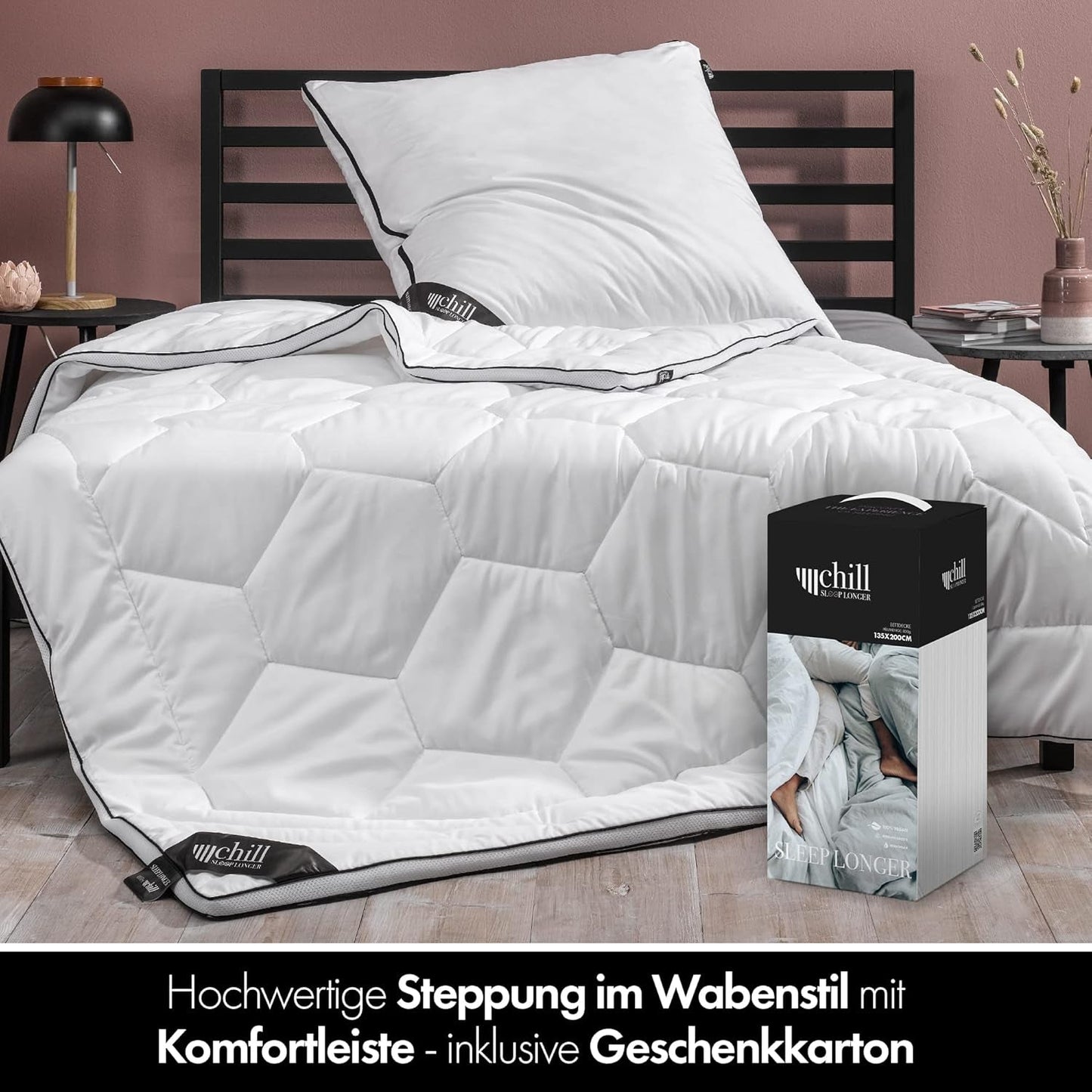 All Seasons Quilt 135X200 - Letvægts 135X200 Quilt - Åndbar og vaskbar og 100 % vegansk - Klima Mesh Quilt og komfortbånd til at sove - 800G Fyldning dyner og dyner Naty Shop