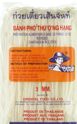 Risnudler - Thai, 3 mm brede risbåndsnudler, lavet af rismel - 17 x 400 g