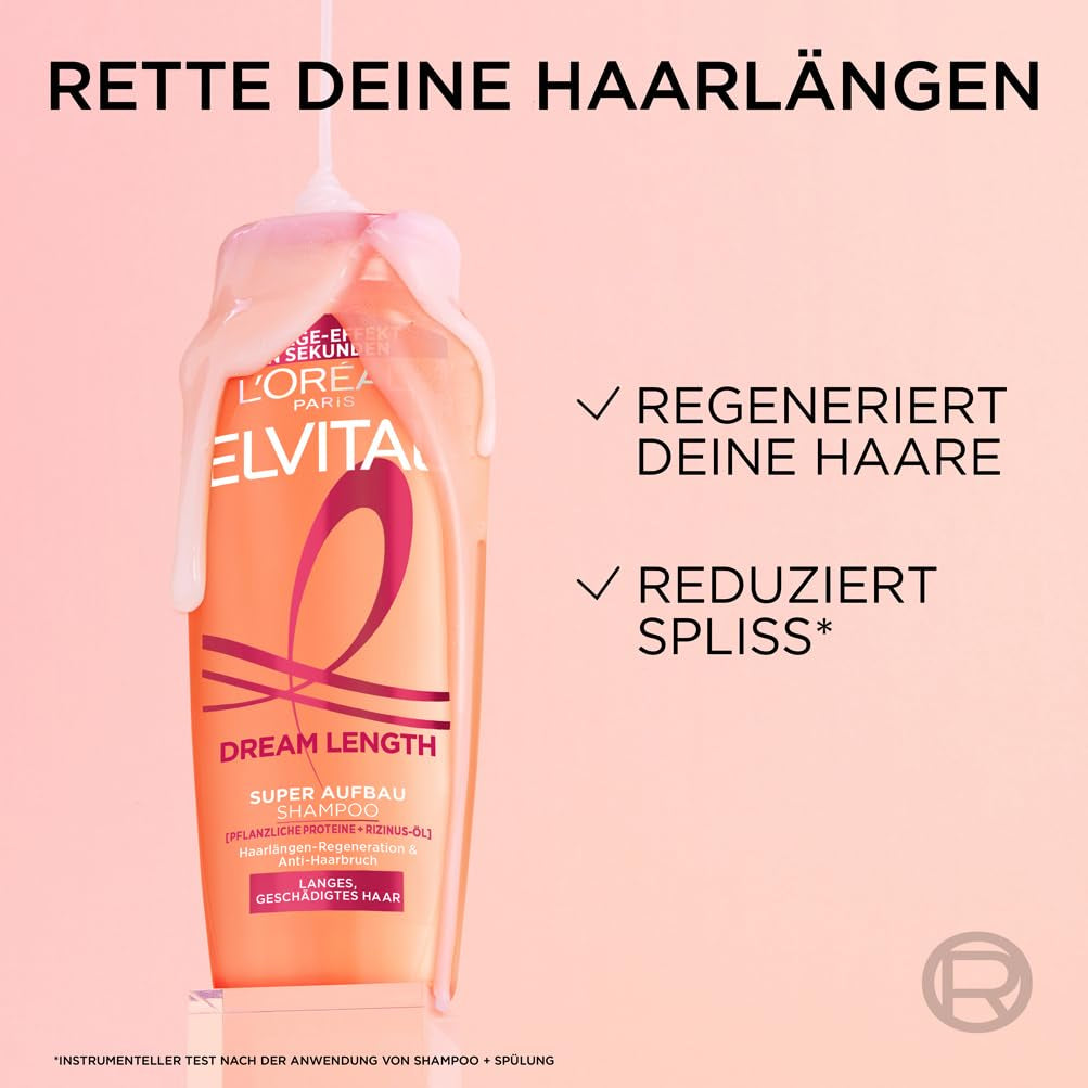 L'Oréal Paris Elvital Dream Length Super Building Shampoo, til drømmende langt hår L'Oréal Shower and Bath