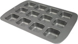 CSB106 Quadratische Antihaftbeschichtete Backform Mit 12 Minilöchern Aus Karbonstahl, Edelstahl, Sølv, 37,3 X 26,1 X 3,1 Cm Forme og bakker til bagning Naty Shop