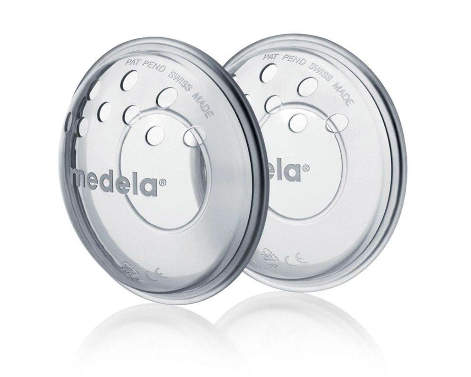 Medela brystskaller - BPA-fri, lavet af blød silikone, med åndbare ventilationshuller, inkluderer 2 skaller Tilbehør Mad og amning Bebe Naty Shop