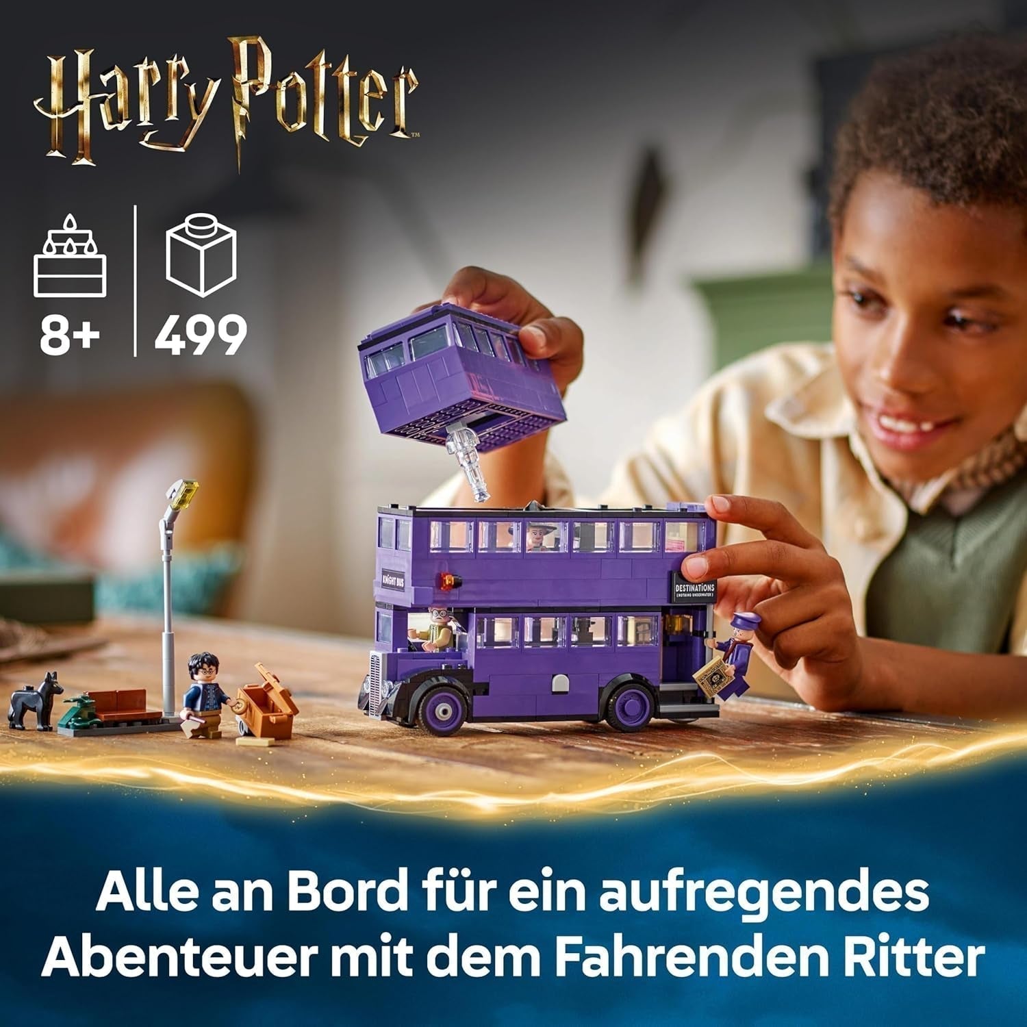 LEGO Harry Potter Adventures With The Travelling Knight Byggesæt 5 minifigurer inklusive Ernie Prang, Stan Shunpike & Padfoot Bus Legetøj til Wizarding World Fans Drenge og piger 8 år 76446 Byggesæt Beuche den LEGO-Store