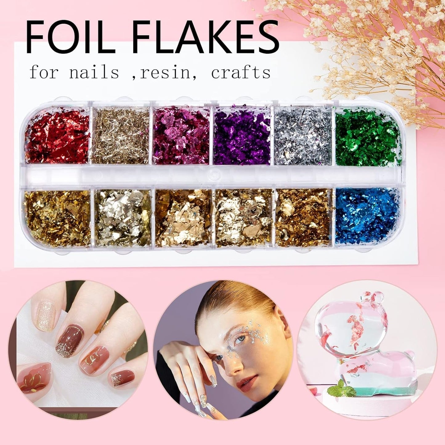 7 Boxen Strasssteine ​​​​Nägel, Nail Art Kit Strass Nagelglitzer Pailletter Nagel-Edelsteinen Kristalle Perlen Diamanten Metall Nieten Für DIY Dekoration Nageldesign (Multicolor)