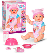 BABY Born Emma - babydukke 43 cm - 10 funktioner inklusive tilbehør og madras - Fungerer fuldt ud uden batterier - Velegnet til børn fra 3 år og derover