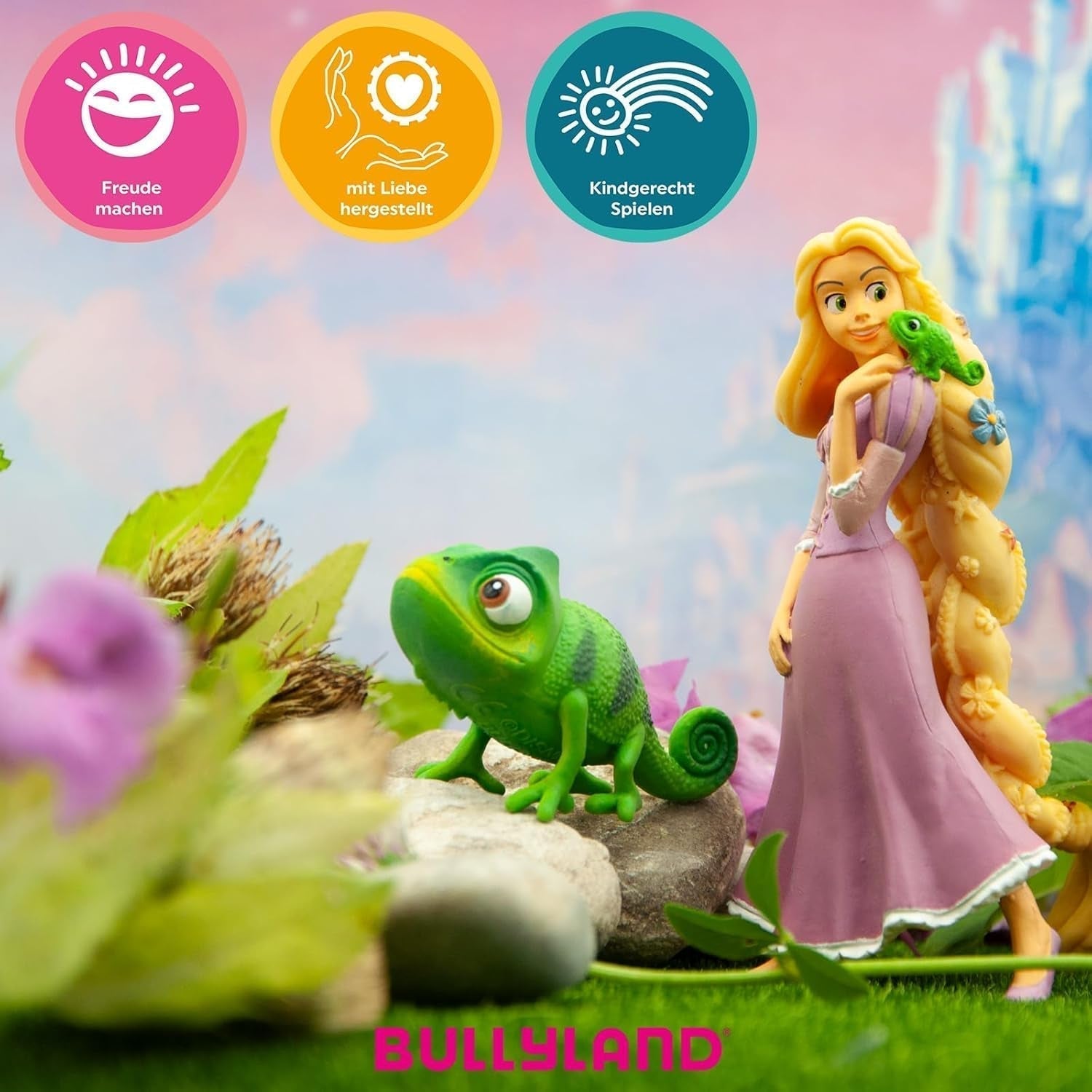 Bullyland 12424 - Rapunzel Flower Figurine fra Walt Disney Rapunzelˆ' Nymalet, ca. 10,6 cm, tro mod detaljerne, ideel som en lille gave til børn over 3 år, actionfigurer Naty Shop korn