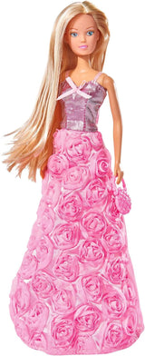 Simba 105739003 - Steffi Love Princess Gala Fashion, 2-Fach Sortiert, es Wird nur EIN Artikel geliefert, Spielpuppe as Prinzessin im traumhaften Rosenkleid mit Handtasche, 29cm, ab 3 Jahre