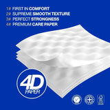 Renova Renova Divine Perfection toiletpapir, 42 ruller, premium toiletpapir, 4-lags, ultrablødt, ekstra styrke, tykt, blødt og absorberende, Fsc-certificeret papir, 4400G