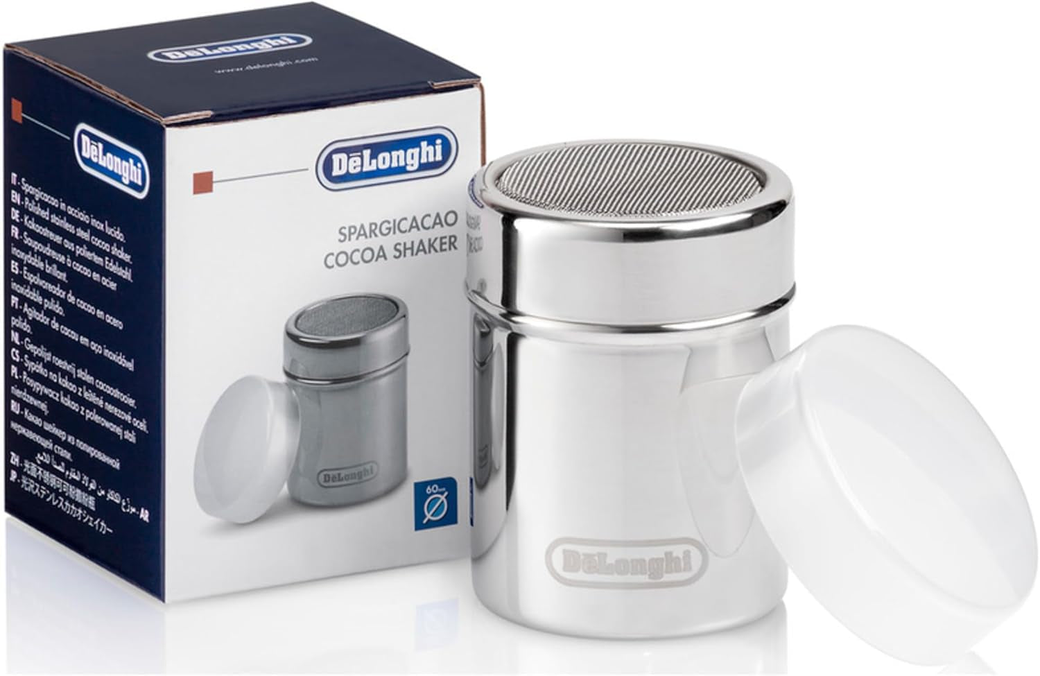 De'Longhi DLSC061 Kakaoshaker i rustfrit stål, 175 ml, sølv