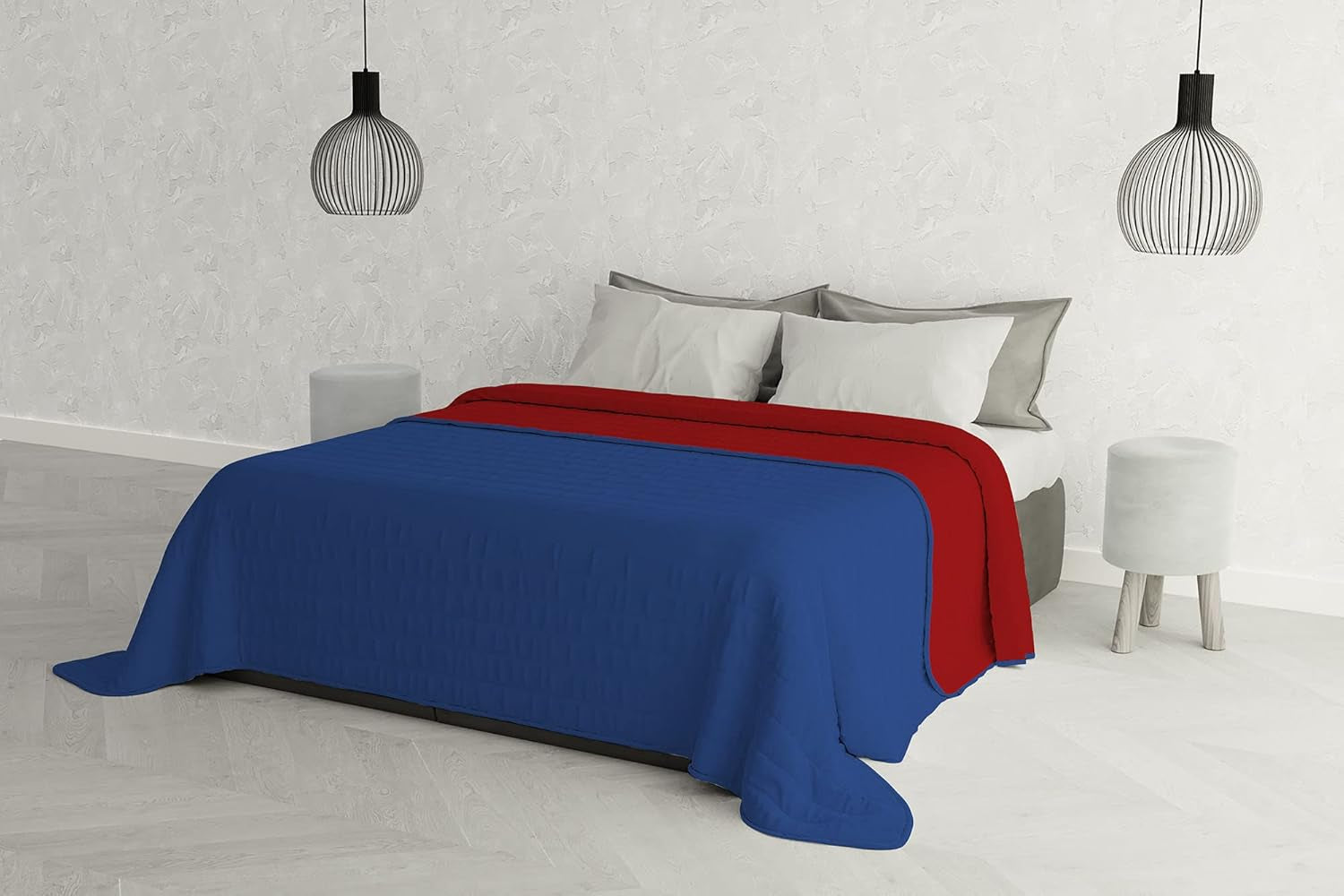 Italiensk sengetøj Estivo enkeltseng, linned, Aqua, 170 X 270 Cm Dyner og dyner Naty Shop Rosso/Blu Cc1:C43 260 X 270 Cm