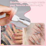 Nagelkunst Schwammpinsel,100 Stück Nail Art Schwämme Mit Metallgreifer,Nagels Zubehör Sponge,Nagel Pinsel,Maniküre Zubehör Für Nägel,Um Eine Varaudzen Von Gradient Nail Art Patterns Zu Ersetlen
