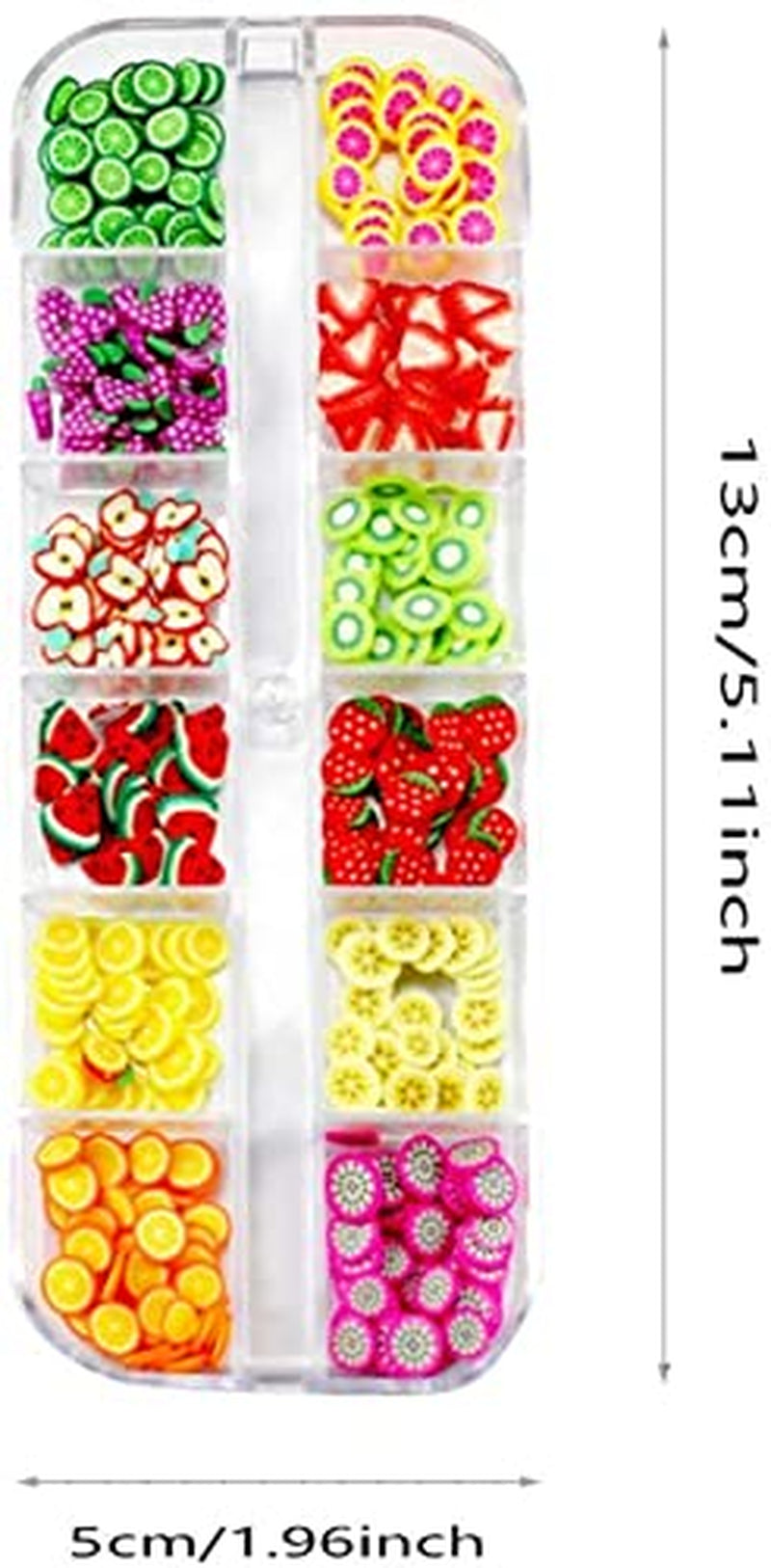 4 Sæt Nagel Obst Scheiben, Basicon Niedliche Obst Polymer Scheiben Obst Scheibe Nail Nagel 3D Obstscheibe Nail Art Slice Für DIY Liefert Maniküre Dekoration Schleim Zubehör Nageldekorationen, 4 Stile