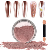 Chrome Nagel Pulver Spiegel Effekt Metallic Staub Holographische Glitter Glasierte Maniküre Dekoration Reflektierendes Pigment Für DIY Gel Polish Nail Art, Harz Handwork, Geschenke Für Gold