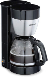 Cloer 5009 Hold Warm Filter Espressomaskine til op til 8 kopper 800W med isoleret rustfri stålkaraffel 1x4 filterkop Sort