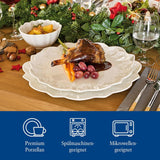 Villeroy & Boch Toy's Delight Royal Classic 12-delt porcelænssæt, Tåler opvaskemaskine og mikroovn, hvid, tallerkener, 4-personers porcelænssæt, julestel, legetøj, premium porcelæn
