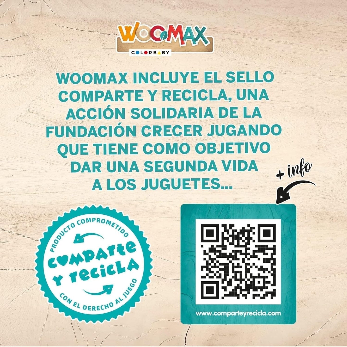 Colorbaby WOOMAX 49314 - Trælås 37 X 15 X 53,5 Cm +3A Dukkehuse Naty Shop